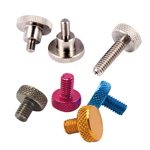 Tùy Chỉnh M2.5 M3 M4 M5 M8 Đen Rãnh Anodized Nhôm Thép Không Gỉ Brass Threaded Có Rãnh <span class=keywords><strong>Captive</strong></span> Vai Ngón Tay Cái Vít - Product Image 1