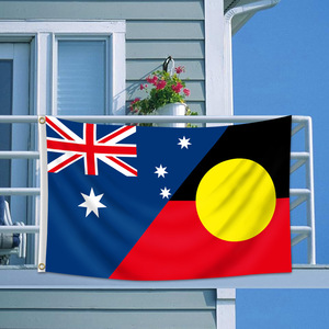 Bandiere Promozionali Pubblicitarie per Esterni, Bandiere Personalizzate con Doppia Cucitura, Bandiere Australiane Aborigene 3x5FT in Poliestere - Product Image 3