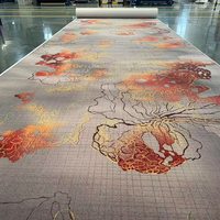 Vente directe usine – Tapis mural moelleux 3D imprimé floral, ignifuge, antidérapant, pour réception commerciale