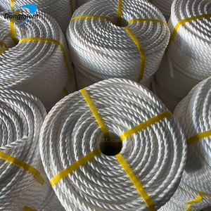 カスタム3ストランドポリプロピレンロープ オレンジ＆ホワイト 6mm-12mm <span class=keywords><strong>PP</strong></span>ダンラインロープ プラスチックロープ 包装用 - Product Image 4