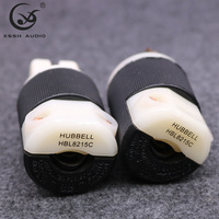 Prises d'alimentation CA YIVO HIFI Audio 15A 250V, plaqué laiton or ou cuivre rouge, 3 broches, connecteur d'alimentation IEC mâle/femelle, prise jack