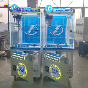 Sang trọng màu xanh Arcade Claw máy với hóa đơn chấp nhận đồng xu Pusher búp bê máy trẻ em trò chơi Crane Claw máy để bán - Product Image 3