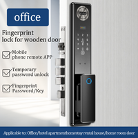 Serrure de porte intelligente Tuya avec reconnaissance faciale 3D, Wi-Fi intégré, caméra et lecteur d'empreintes digitales pour porte d'entrée