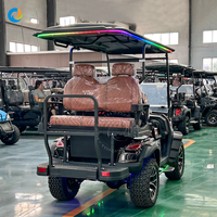 Chariot utilitaire tout-terrain 4x4 48V pas cher, véhicule électrique pliable professionnel pour ferme, propriété, complexe hôtelier, chariot de golf