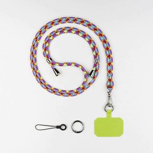 Lanière de téléphone portable en polyester imprimée en sérigraphie avec logo personnalisé, avec porte-carte d'identité - Product Image 3