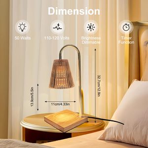 Lámpara Calentadora de Velas Eléctrica Retro con Diseño de Linterna, de Vidrio, para Derretir Cera y Aromaterapia, para Dormitorio - Product Image 2