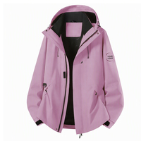 Veste d'extérieur respirante et imperméable personnalisée AI-MICH avec logo et design multicolores pour uniformes d'entreprise – Vente en gros