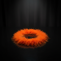 Boa en plumes de dinde orange 1 à 20 plis pour la décoration de fêtes à domicile, Halloween, le bricolage, les vêtements, les costumes, la danse et les accessoires
