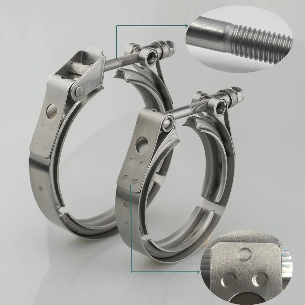 2.5 Inch V-band Quick Release Clamp 3" Clamp Sets In Stainless Steel