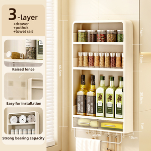 Không Có Khoan Không Có Cú Đấm Gia Vị Lưu Trữ Chủ Sở Hữu Kệ Cho Nhà Bếp Tổ Chức Đồ Ăn Nhẹ Đồ Uống Gia Vị Lưu Trữ Kệ <span class=keywords><strong>sheving</strong></span> Đơn Vị - Product Image 4