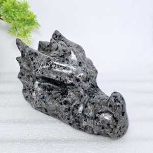 Yooperlite Testa di <span class=keywords><strong>Drago</strong></span> Intagliata, Totem Animale Reattivo, Rocce e Minerali - Product Image 3