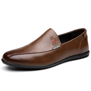 Mocassins en cuir blanc MTO pour hommes, chaussures décontractées et professionnelles à enfiler, souples, confortables et respirantes pour les jeunes - Product Image 5