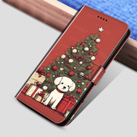 Housse en cuir à rabat de Noël pour iPhone 17Pro Max Coque de téléphone pour Samsung Personnaliser votre conception