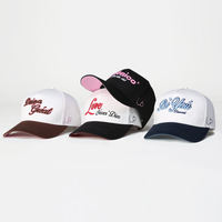 Gorra de Béisbol de 5 Paneles de Gamuza, Material de Algodón, Bordado 3D de Alta Calidad, Parche Personalizado de Dos Colores con Logotipo