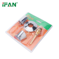 Стандартный 8077 клапан IFANPlus, PPR 1/2 ''-3/4'', высококачественный клапан PPR серебристого цвета с ручкой, скрытый клапан PPR