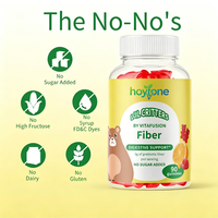 Gummies de fibres prébiotiques pour enfants et adultes, marque privée OEM, soutien digestif, sans sucre, végétaliennes, supplément riche en protéines, 90 unités