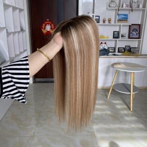 Prêt à Expédier 5x5 Mono Topper Européen Morceau de Cheveux Humains Topper Balayage Droite Toupet de Cheveux Humains pour les Femmes - Product Image 2