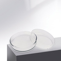 Boîtes de Pétri en verre borosilicate à parois épaisses de 60-180 mm pour laboratoire, fond plat rond, pour culture de tissus