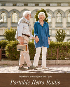 <span class=keywords><strong>Radio</strong></span> portable AM FM à brancher sur secteur, batterie rechargeable, haut-parleur Bluetooth avec lecture AUX TF USB, <span class=keywords><strong>radio</strong></span> <span class=keywords><strong>transistor</strong></span> rétro <span class=keywords><strong>vintage</strong></span> - Product Image 2