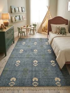 Alfombra Moderna de Lana Oushak con Diseño Floral, Anudada a Mano, Estilo Turco Vintage, Alfombra Grande para Sala de Estar, Dormitorio, Comedor, Personalizable - Product Image 1