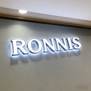 Letreros Comerciales Personalizados con Tiras LED <span class=keywords><strong>de</strong></span> Doble Cara Iluminadas por Delante <span class=keywords><strong>y</strong></span> por Detrás, <span class=keywords><strong>Acero</strong></span> Inoxidable Acrílico, Edificios <span class=keywords><strong>de</strong></span> Centros Comerciales, Publicidad Exterior IP65 - Product Image 4