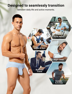 AK Bán Buôn 3D Pouch Thiết Kế Của Nam Giới Đồ Lót Mens Ngắn Thương Hiệu Hàng Ngày Dưới Quần Tre Tóm Tắt Cho Nam Giới - Product Image 6