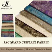 Tissu occultant 100 % polyester jacquard à motif géométrique abstrait, tissage double face, pour drapage textile de maison, vente en gros