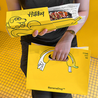 Plateau d'emballage personnalisé pour hot-dogs Boîte en papier Papier d'emballage pour snacks Emballage de fast-food à emporter Boîte pour chien de maïs