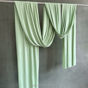 Rideaux <span class=keywords><strong>de</strong></span> fond en soie <span class=keywords><strong>de</strong></span> lait rose élégants et personnalisables pour mariages, fêtes et cérémonies - Décoration <span class=keywords><strong>de</strong></span> style moderne - Product Image 5