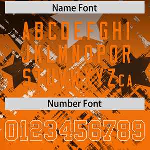 Maillot de football américain personnalisé noir et orange avec dégradé étoilé - Product Image 4