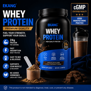 Private Label Whey <b>Protein</b> Powder 24g Per Serving Fast Absorption Easy Mix Chocolate Flavor Muscle Recovery Supplement - Product Image 1