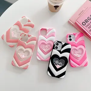 Roze Kleur Telefoon Movil Cover Voor Meisjes Schattige 3d Liefde Hart Telefoon Hoesje Voor Iphone 13 Pro Max