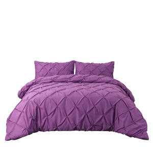 Amozan-ropa de cama encantadora, colcha cepillada de color liso <span class=keywords><strong>2021</strong></span>, funda de almohada, conjunto de 3 piezas - Product Image 5