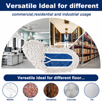 Nouvelle Tête de Balai Serpillère Plate Industrielle en Coton Bleu Réutilisable pour Nettoyage des Sols en Bois Dur – Vente Chaude 2025