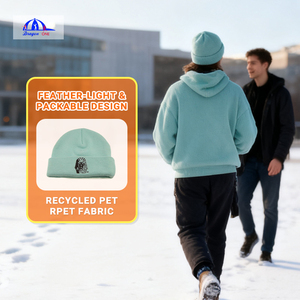 Berretto in maglia acrilica spazzolata-pelle morbida-caldo viaggio invernale/sci all'aperto. Easy Pack Unisex regolabile per improvvisi - Product Image 2