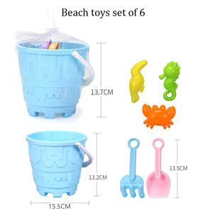 2023 grosir mainan pantai Set ember mainan pasir banyak kotak pasir plastik lucu dengan Kit hewan pantai toyr anak-anak - Product Image 6