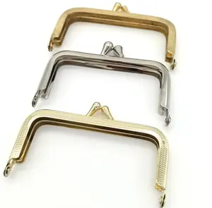 High Quality Bag Handle Metal Purse Frame Handle Clip Gold Color Purse Frame For Handbag