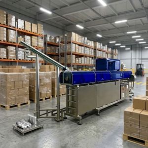 Système d'inspection laser à fibre pour la numérisation de codes-barres GS1 Data Matrix, avec alimentation automatique des capuchons et validation des codes, modèle de table haute - Product Image 1