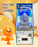 Machine de jeu d'arcade Maker Quarter Pusher à monnayeur avec monnayeur et accepteur de billets, incluant un jeu de monnayeur Bonus Hole