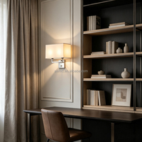 Lampes murales de lecture USB Type-C pour hôtel, abat-jour en tissu, lampe murale de chevet, lampe murale de tête de lit