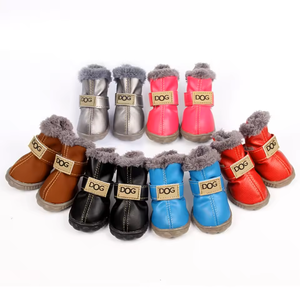Chaussures d'hiver antidérapantes <span class=keywords><strong>pour</strong></span> petits chiens, en polaire super chaudes, <span class=keywords><strong>bottes</strong></span> de neige en PU imperméables <span class=keywords><strong>pour</strong></span> chiots, <span class=keywords><strong>chihuahua</strong></span>, teddy, chaussures de marche - Product Image 1