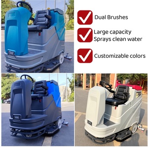Autolaveuse autoportée à double brosse, équipement de nettoyage industriel automatique pour entrepôts et usines - Product Image 4