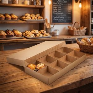 Cajas de Cartón Desechables Separadas FX, Ideales para el Empaquetado Individual de Porciones Pequeñas de Alimentos como Pasteles y Dulces - Product Image 2