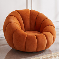 Fauteuil lounge individuel en velours, style scandinave moderne et luxueux, incontournable pour le salon - Collection 2026