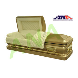 Ataúd Metálico Funerario Personalizado ANA con Acabado Negro y Plateado, Compra Ataúdes con Asas - Product Image 4