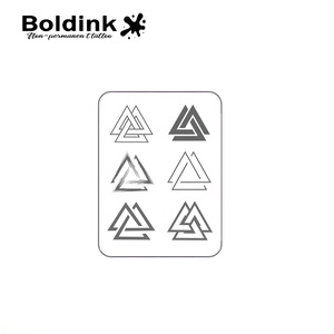Autocollant de <span class=keywords><strong>tatouage</strong></span> semi-permanent à l'encre végétale, motif <span class=keywords><strong>triangle</strong></span> viking Valknut, pour la main, le bras, le corps, imperméable, longue durée (2 semaines) - Product Image 3