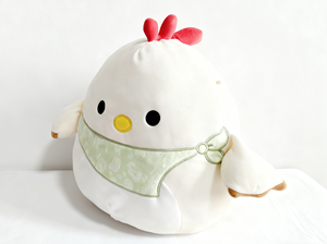 Peluche de <span class=keywords><strong>Pollo</strong></span> Suave al por Mayor con Diseño de Pañuelo Verde para Regalos Infantiles y Decoración de Habitaciones - Product Image 2