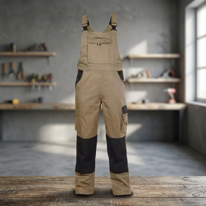 Combinaisons de travail en coton kaki pour hommes, résistantes aux flammes, résistantes à l'abrasion, durables, certifiées CE, usage industriel - Product Image 3