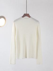 Pull en maille à col semi-haut pour femme, automne-hiver, coupe ajustée, manches longues, col roulé, pull extensible, doux, basique, superposition - Product Image 5