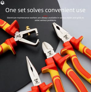 Set di Utensili Isolati Certificati VDE 1000V, 19 Pezzi in Acciaio CR-V, Kit di Riparazione per Elettricisti, Cacciaviti, Pinze, Manutenzione Industriale OEM - Product Image 5